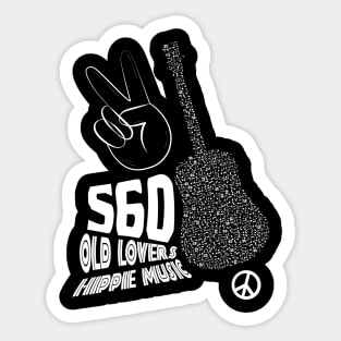 Old Lover's Hippie Music- Vintage Sticker